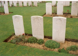 Frank's grave with his two comapnions who died with him.