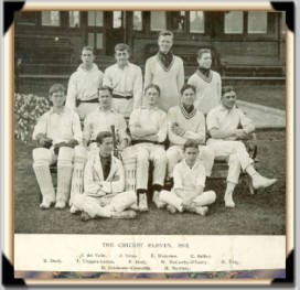 Frank as captain of Cricket team 1912